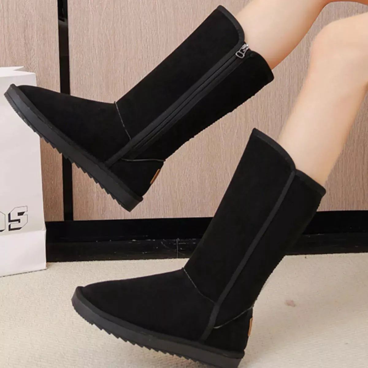 Knee-High Boots with Zipper by Partner Label