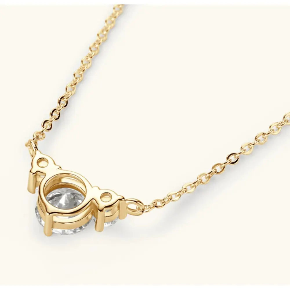 1.2 Carat Moissanite 925 Sterling Silver Necklace by Partner Label