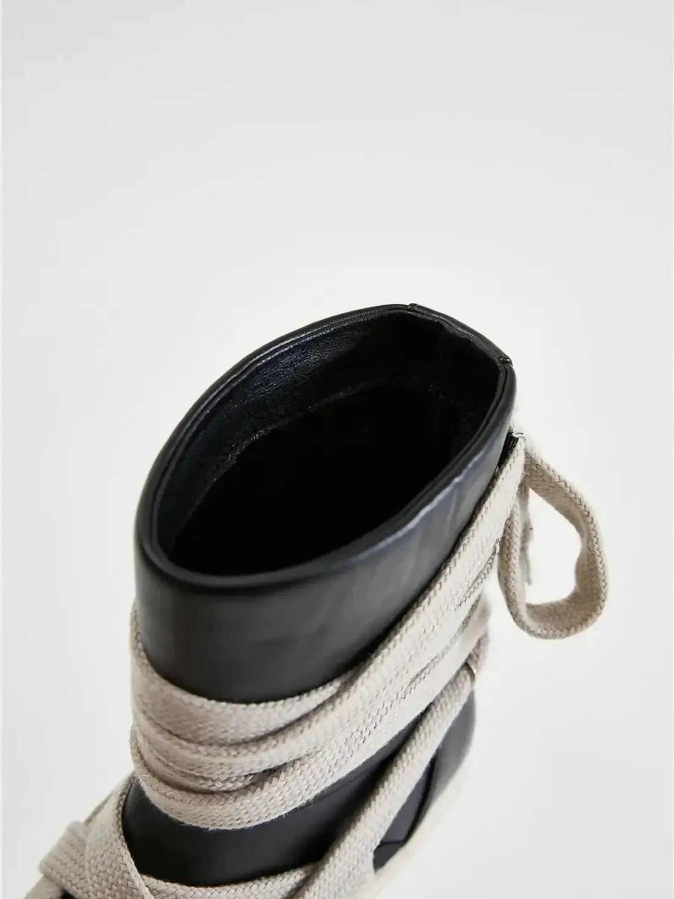Lace-Up Round Neck Sneaker Boots by Partner Label