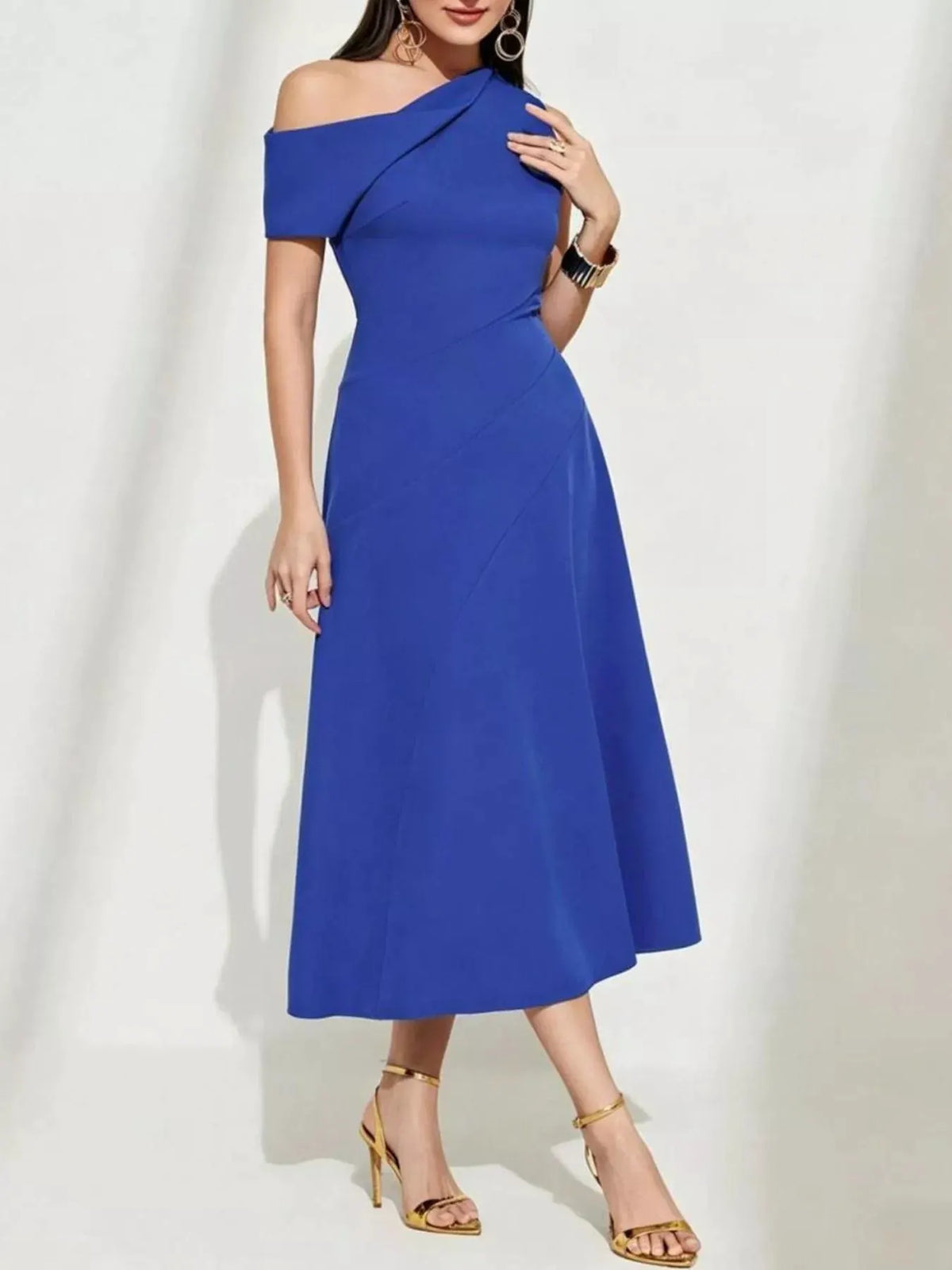 One-Shoulder Midi Dress by Partner Label