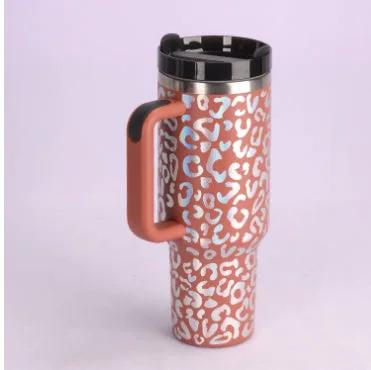 40 Oz Tumbler With Handle Straw Insulated, Stainless Steel Spill Proof Vacuum Coffee Cup Tumbler With Lid Tapered Mug Gifts For Valentine Lover Suitable For Car Gym Office Travel by Maiden-Art