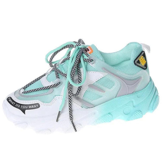 Gradient Rainbow Platform Daddy Shoes Women by Maiden-Art