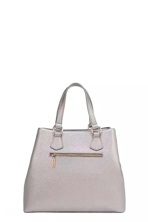 Nicole Lee USA Monogram Pattern Handbag with Rhinestones Decor by Nicole Lee USA