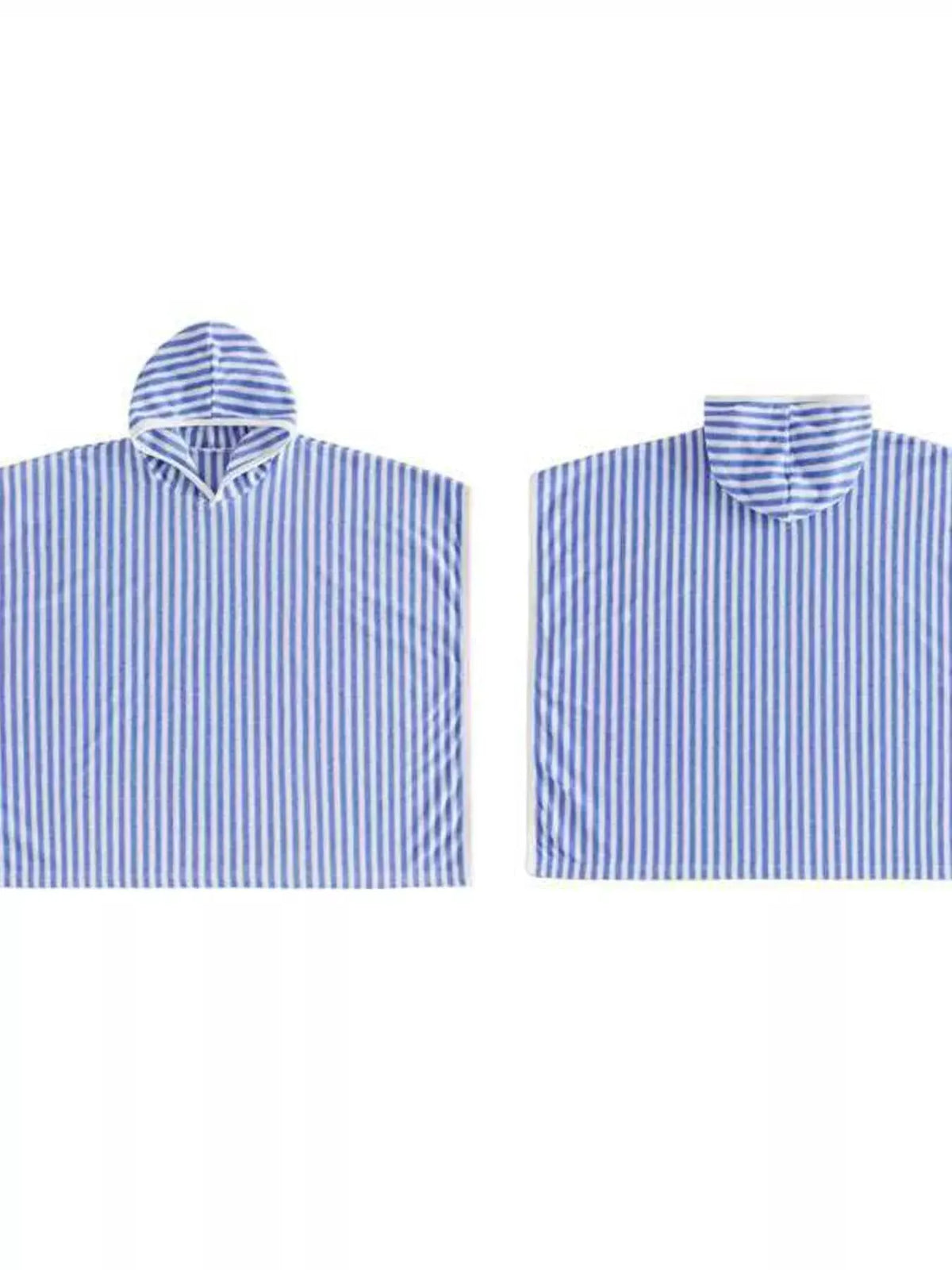 Children's Striped Hooded Poncho by Trendsi