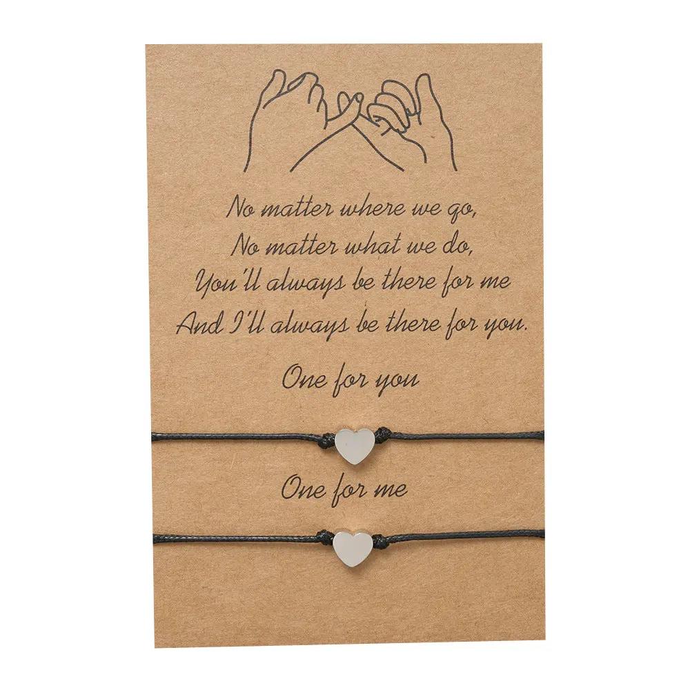 Card Couple Heart Bracelet by Maiden-Art