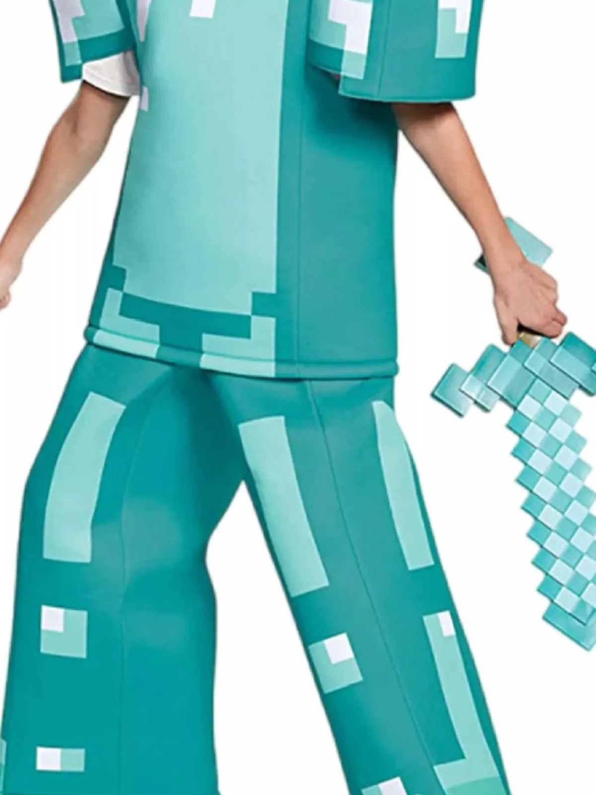 Children's Minecraft Pixelated Print Costume Set by Trendsi