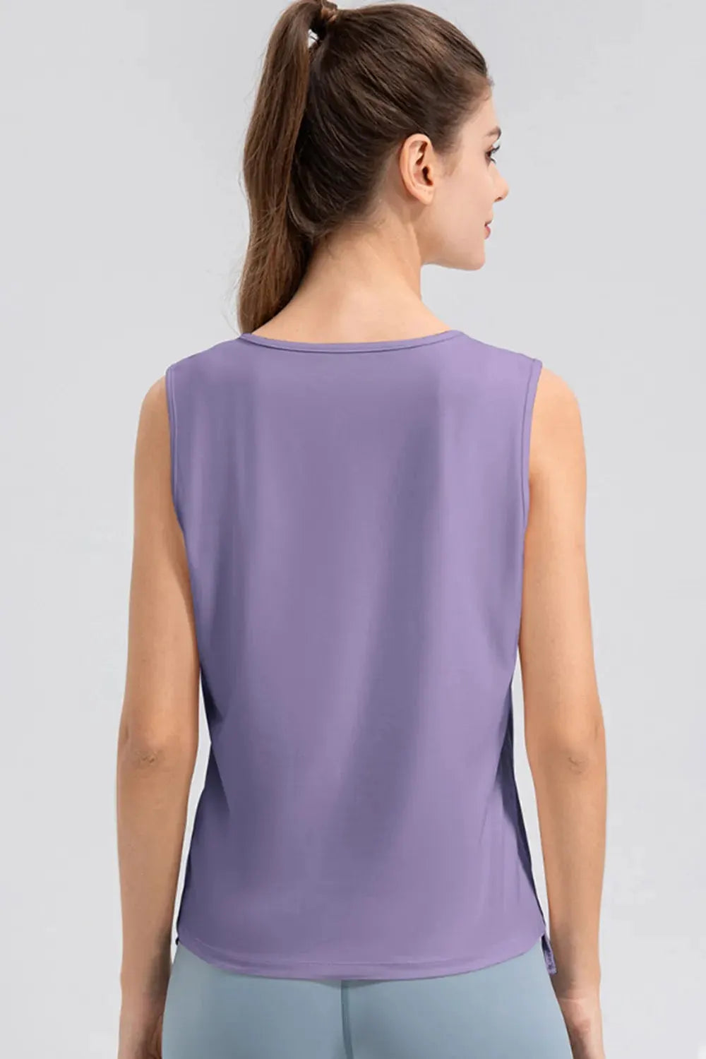 Notched Wide Strap Active Tank by Partner Label