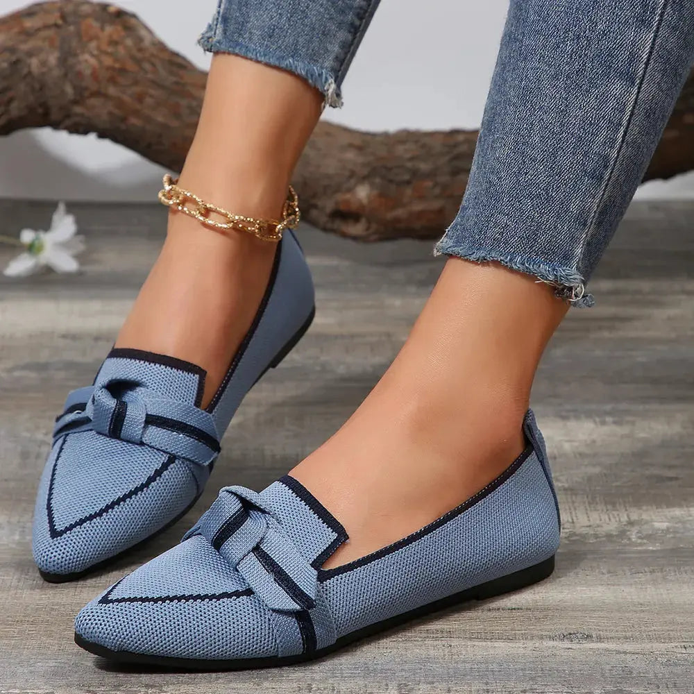 Point Toe Mesh Flat Slip-Ons by Partner Label