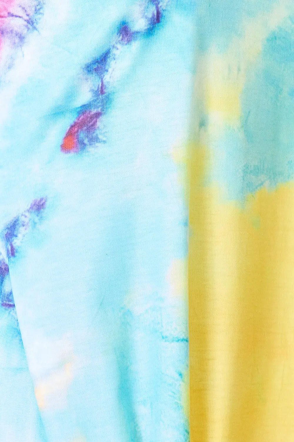 Shiny Tie-Dye V-Neck Twisted Dress by Double Take