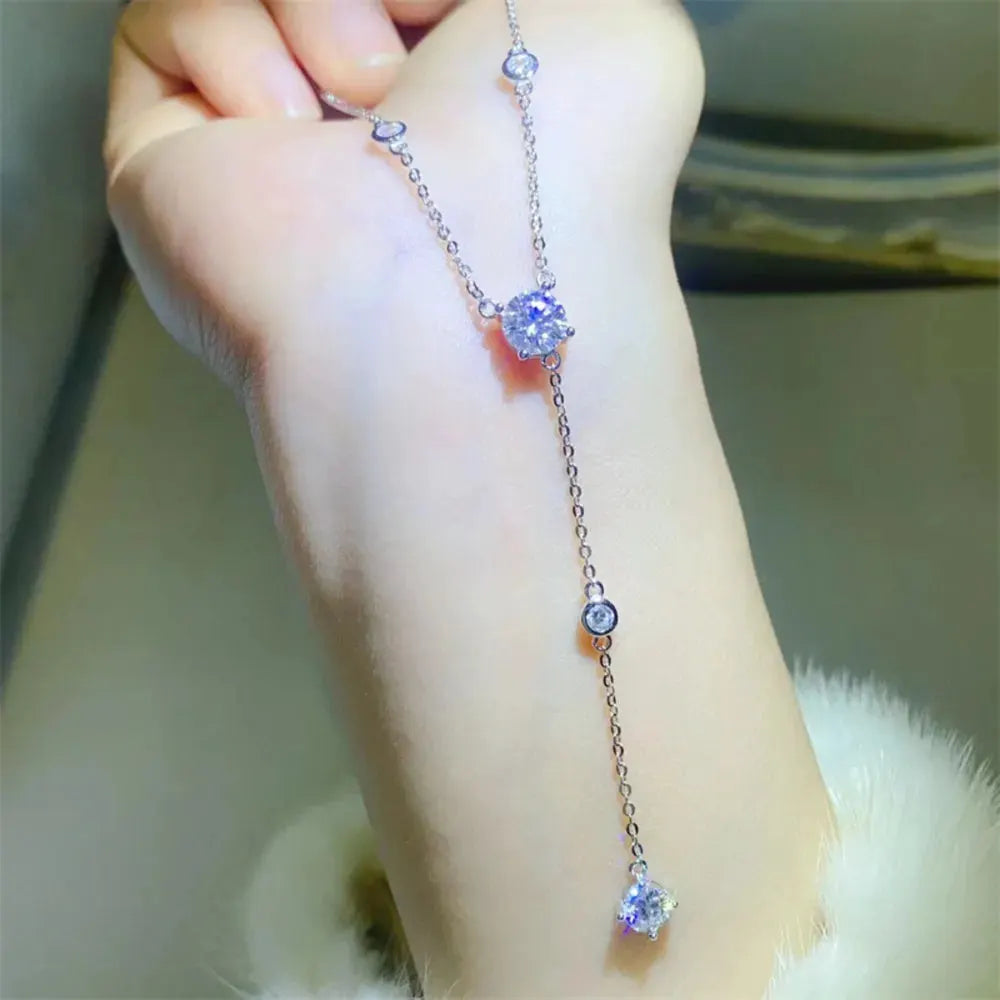 1.5 Carat Moissanite 925 Sterling Silver Necklace by Partner Labels