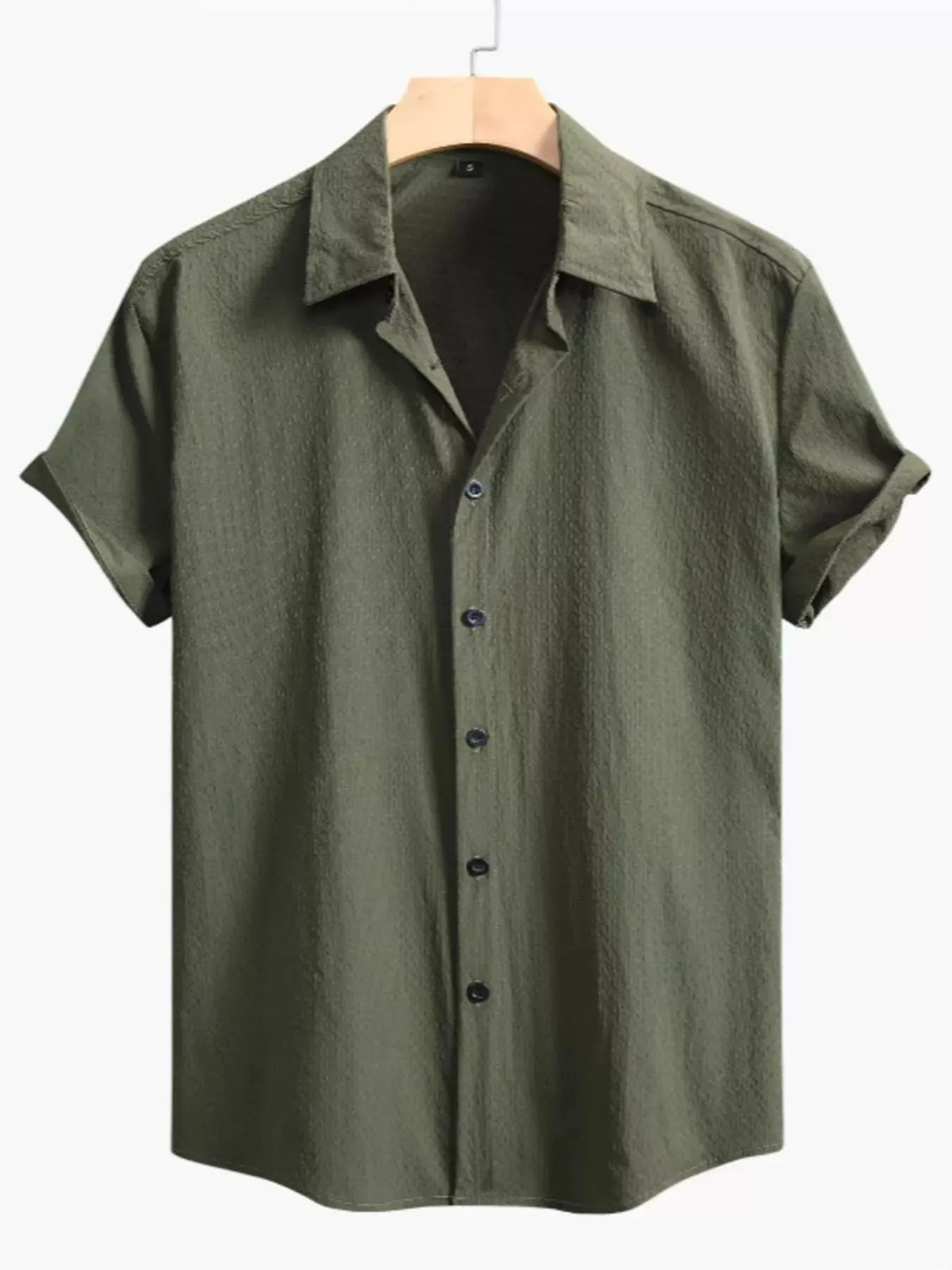 Men's Full Size Short-Sleeve Casual Shirt Plus Size by Trendsi