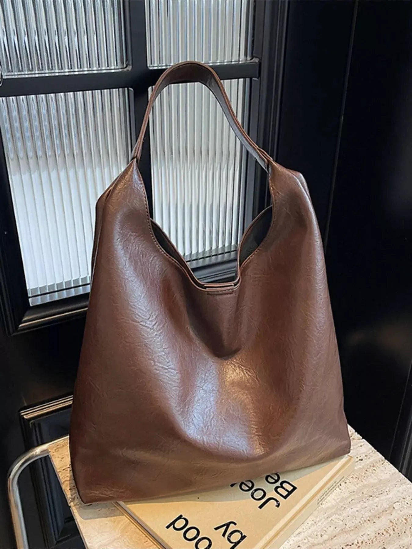 PU Leather Tote Bag by Partner Label