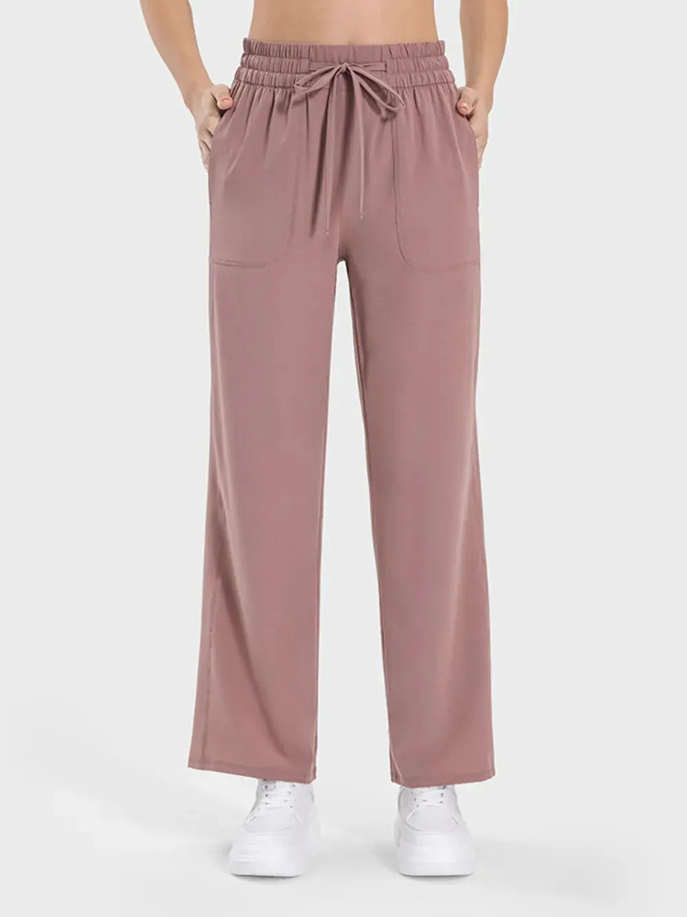 Millennia Drawstring Pocketed Active Pants by Millennia