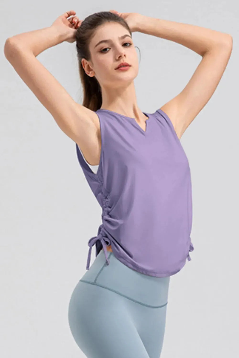 Notched Wide Strap Active Tank by Partner Label