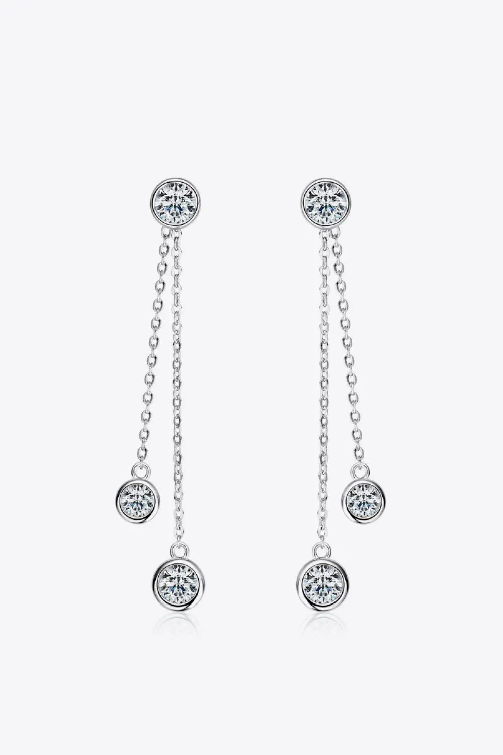 2.6 Carat Moissanite 925 Sterling Silver Earrings by Partner Label