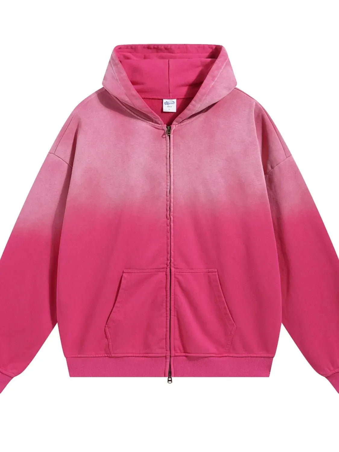 Men's Gradient Zip Up Drop Shoulder Hoodie by Partner Label