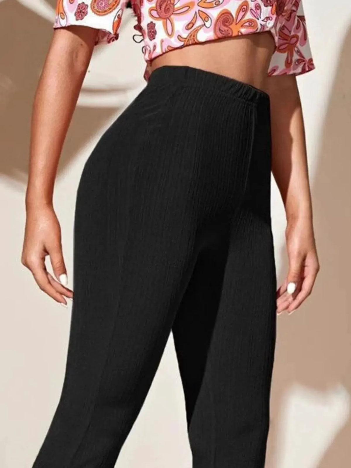 Full Size High-Waist Flare Active Pants Plus Size by Partner Label