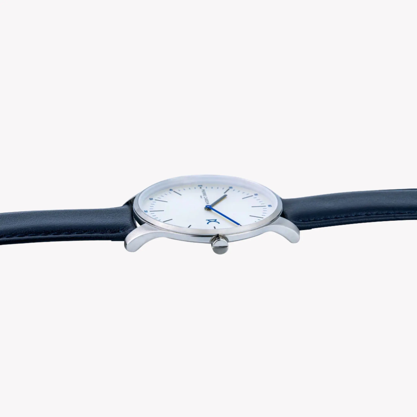 Pierre Cardin Men's Silver Watch, Blue Leather Band | Cba.4001 by PIERRE CARDIN