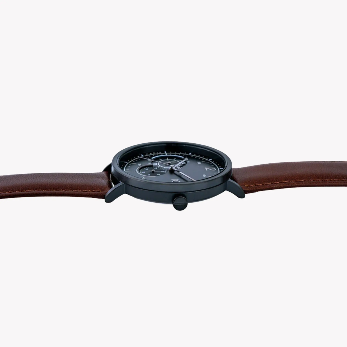 Pierre Cardin Men's Brown Leather Watch, Black Dial | Cbn.3024 by PIERRE CARDIN