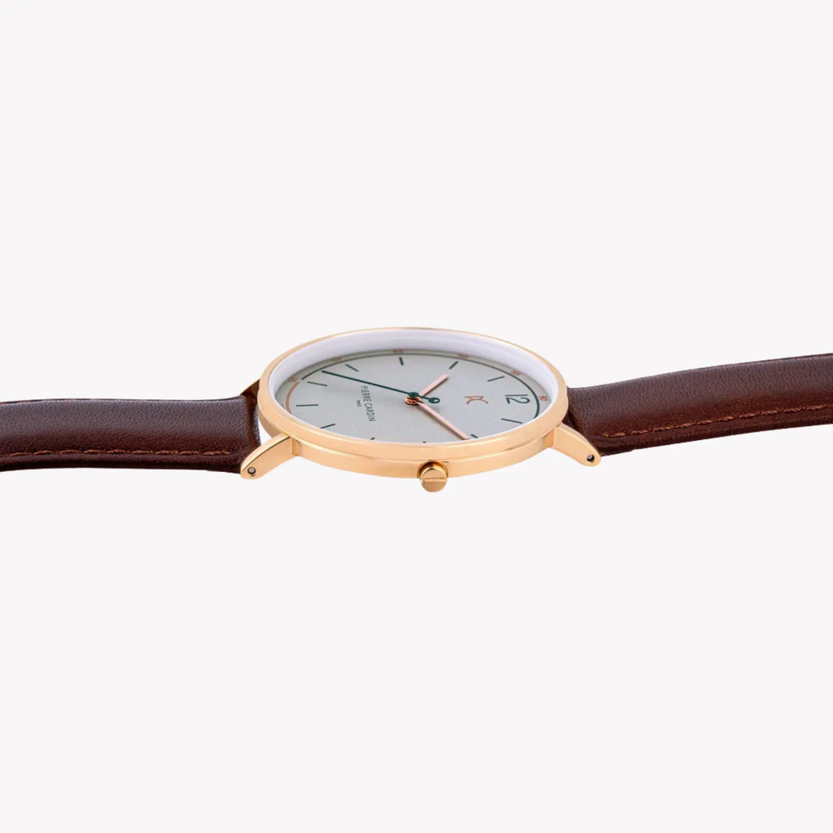 Pierre Cardin Men's Brown Leather Watch, Silver Dial | Cbn.3008 by PIERRE CARDIN