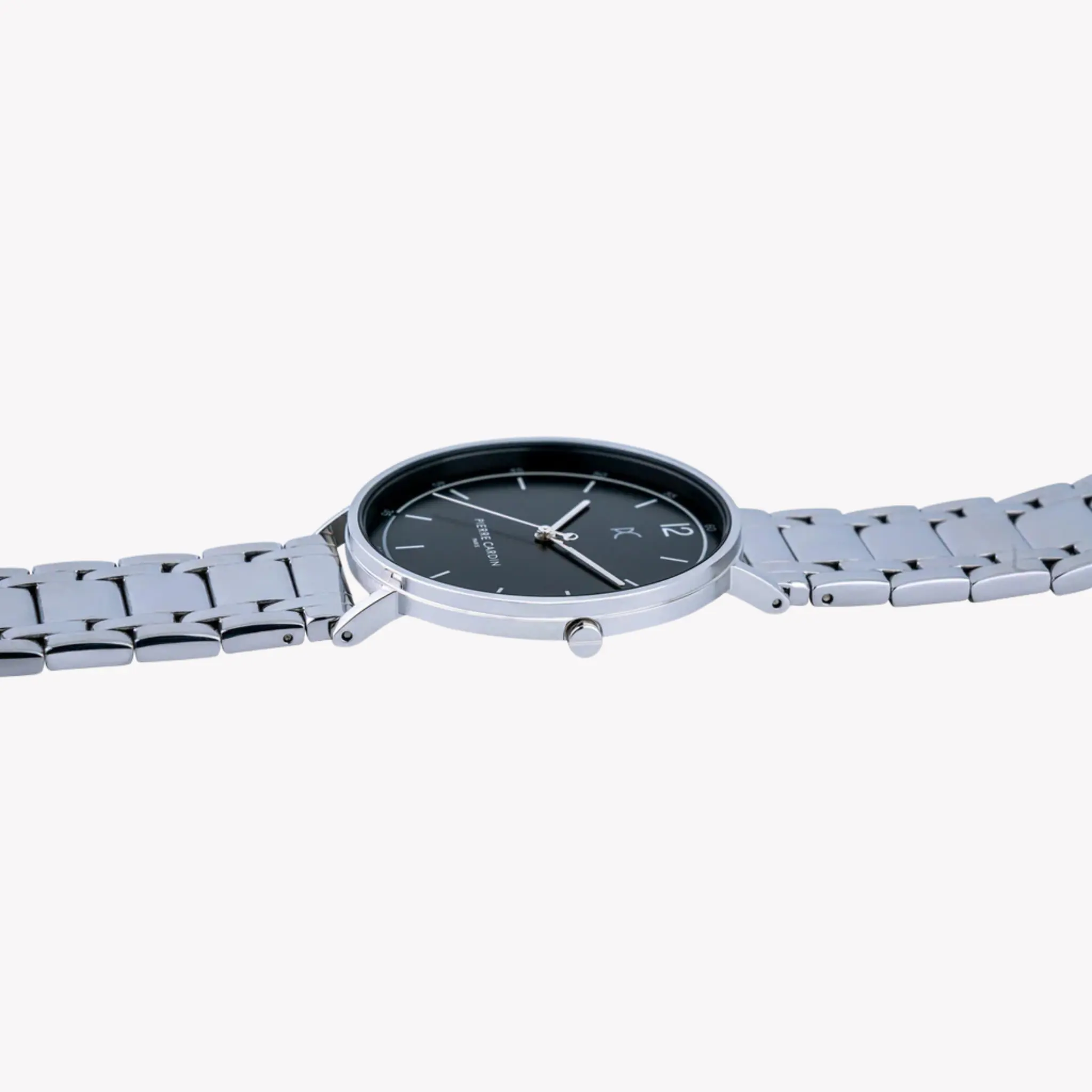 Pierre Cardin Men's Silver Stainless Steel Watch, Black Dial | Cbn.3013 by PIERRE CARDIN
