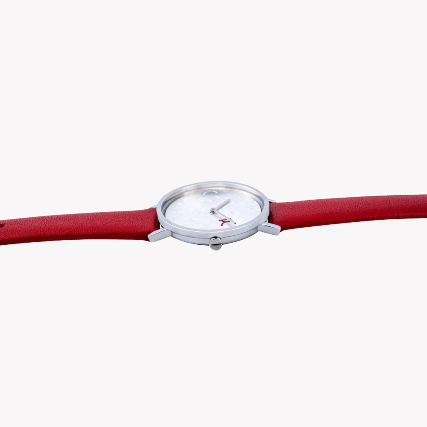 Pierre Cardin Women's Red Leather Watch, Silver Dial | Cbv.1517 by PIERRE CARDIN