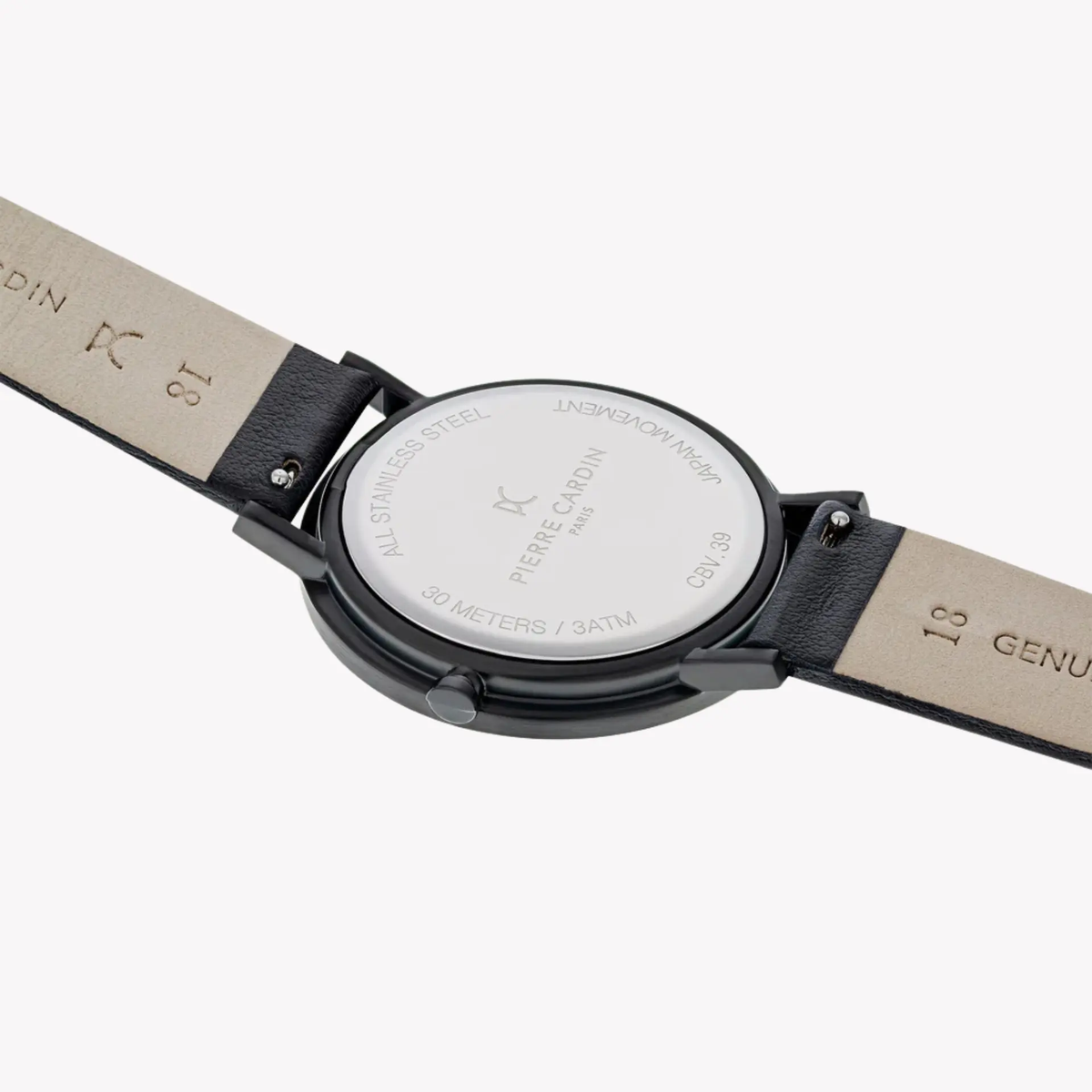 Pierre Cardin Women's Black Leather Watch, Stainless Steel | Cbv.1021 by PIERRE CARDIN