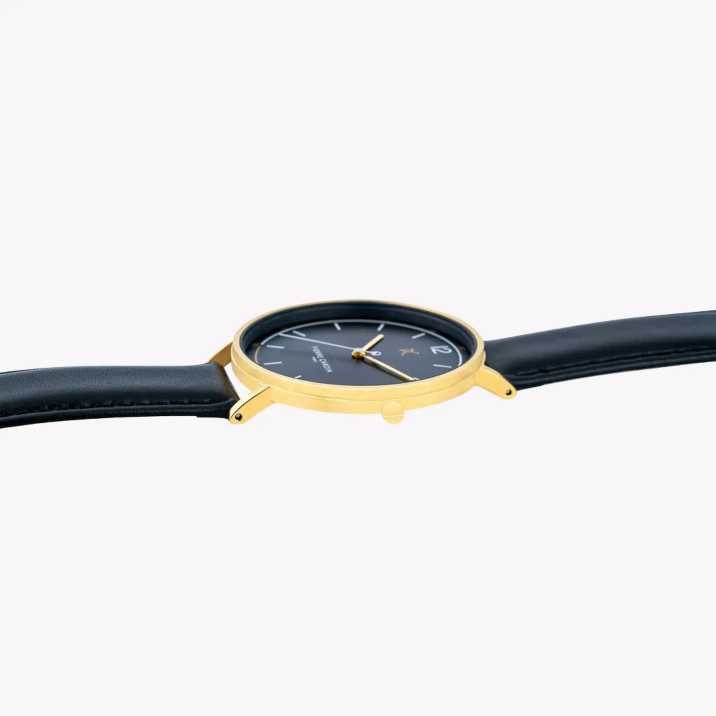 Pierre Cardin Men's Black Leather Watch, Gray Dial | Cbn.3007 by PIERRE CARDIN