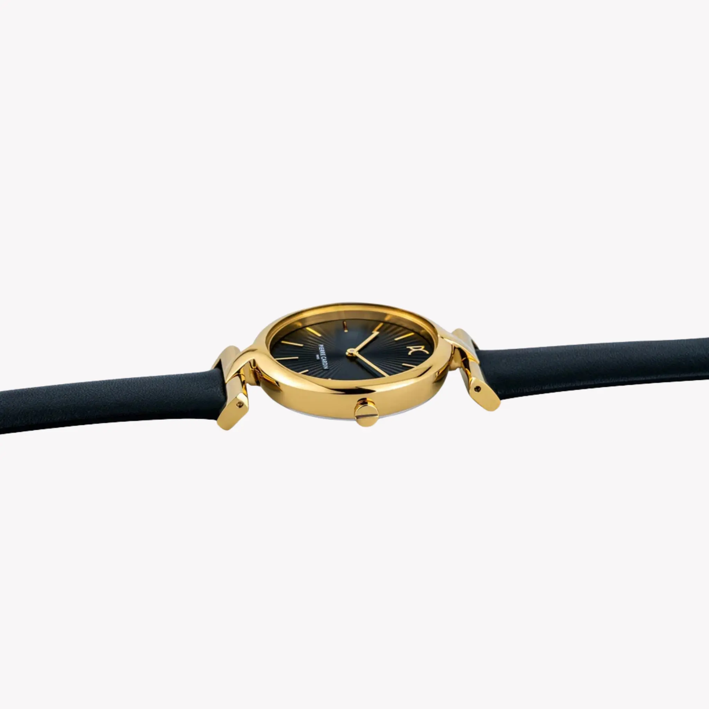 Pierre Cardin Women's Black Leather Watch, Gold Case | Cmd.3504 by PIERRE CARDIN
