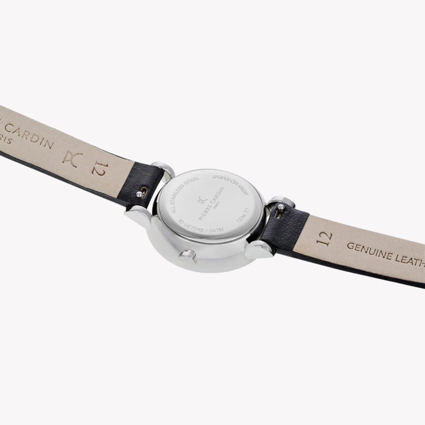 Pierre Cardin Women's Black Leather Watch, Silver Dial | Ccm.0504 by PIERRE CARDIN