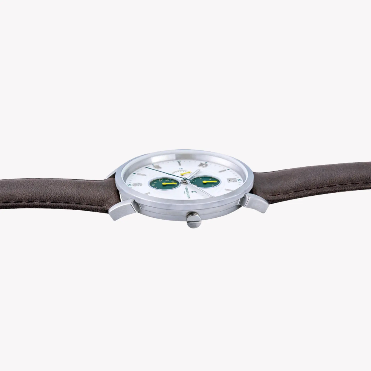 Pierre Cardin Men's Brown Leather Watch, Silver Case | Cpi.2057 by PIERRE CARDIN
