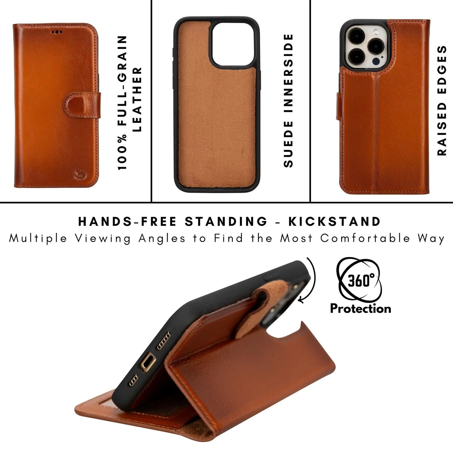Casper iPhone 14 Series Detachable Leather Wallet Case by TORONATA
