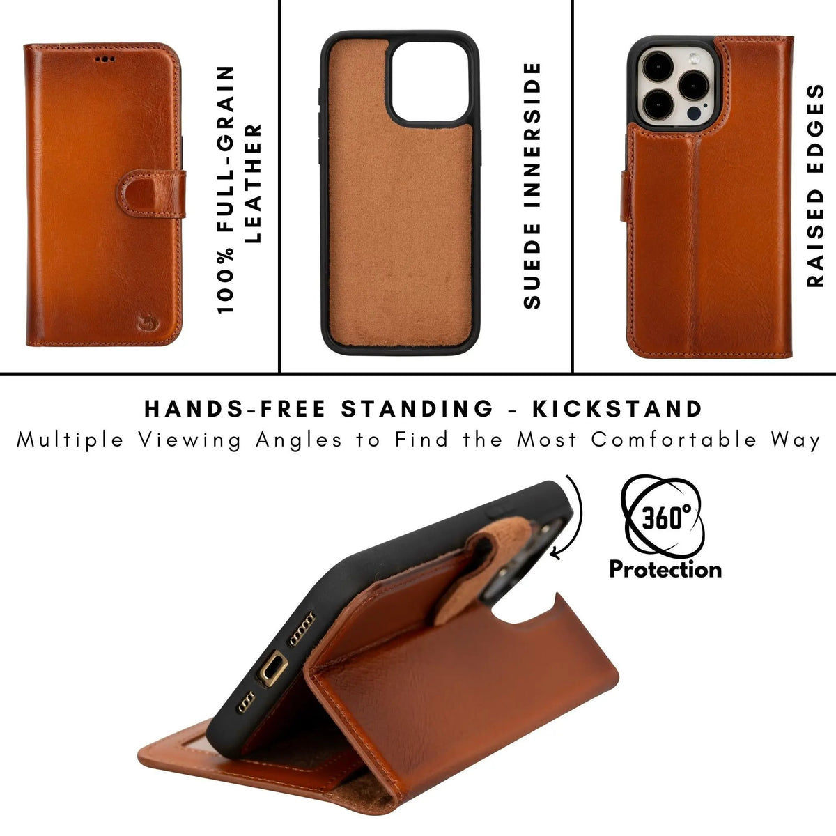 Casper iPhone 14 Series Detachable Leather Wallet Case by TORONATA