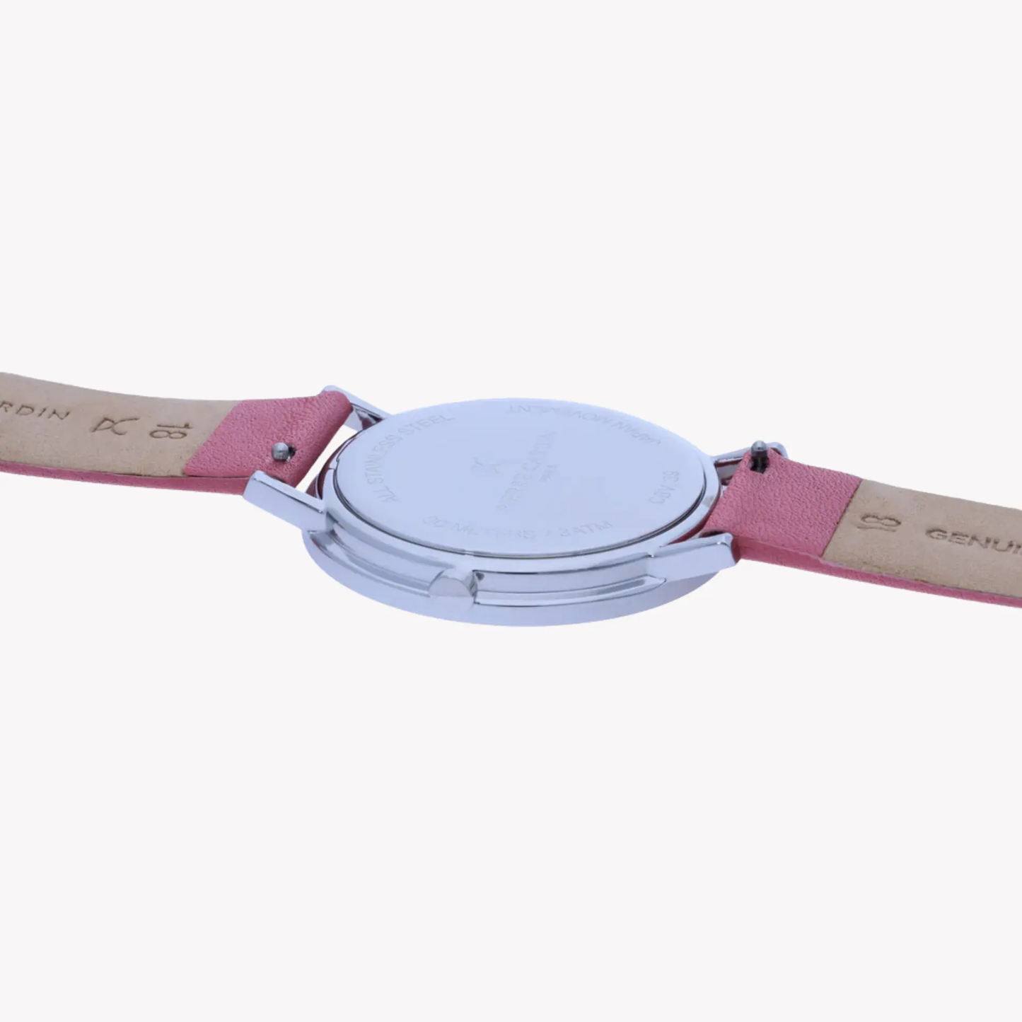 Pierre Cardin Women's Pink Leather Watch, Silver Dial | Cbv.1042 by PIERRE CARDIN