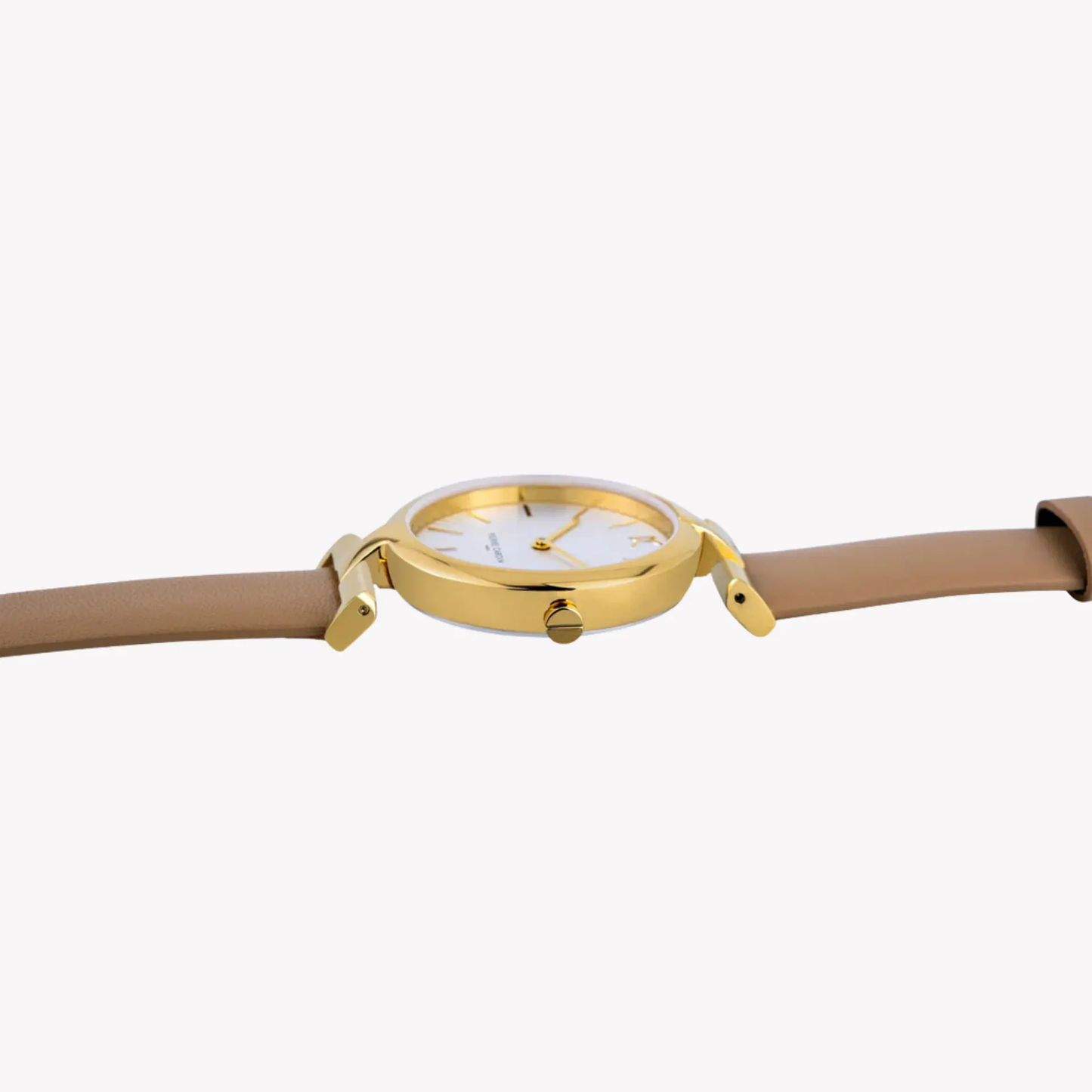 Pierre Cardin Women's Beige Leather Watch, Silver Dial | Cmd.3503 by PIERRE CARDIN