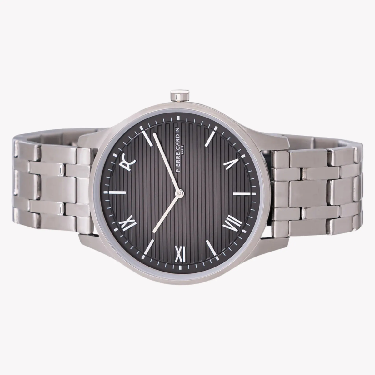 Pierre Cardin Men's Silver Watch, Black Dial | Cba.4017 by PIERRE CARDIN
