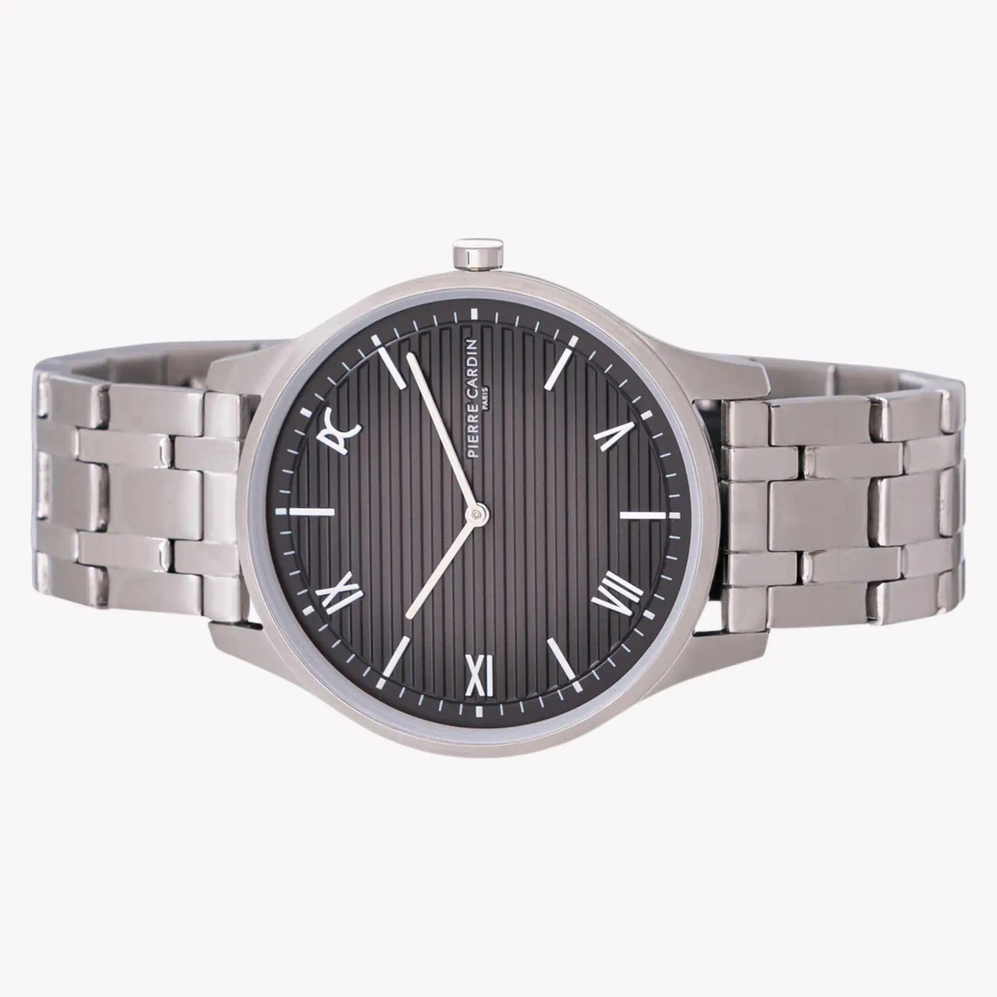 Pierre Cardin Men's Silver Watch, Black Dial | Cba.4017 by PIERRE CARDIN