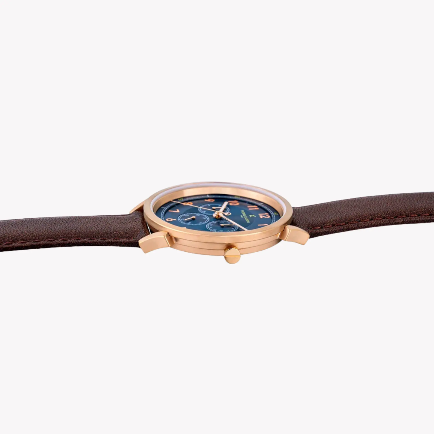 Pierre Cardin Men's Brown Leather Watch, Blue Dial | Cpi.2054 by PIERRE CARDIN