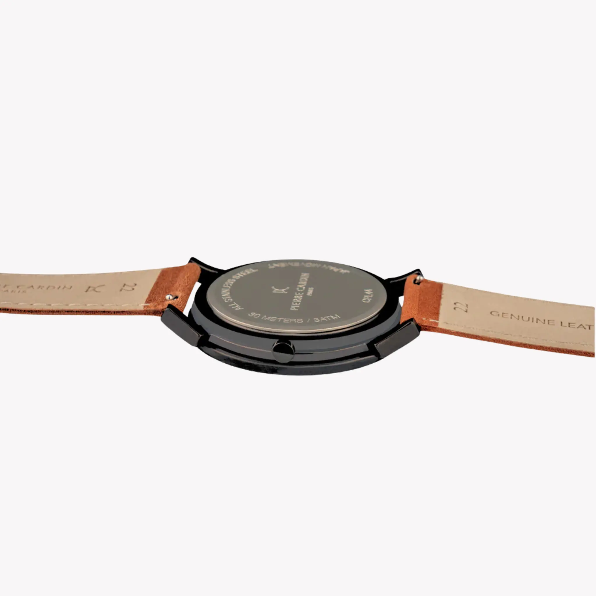 Pierre Cardin Men's Blue Dial Watch, Brown Leather Band | Cpi.2084 by PIERRE CARDIN