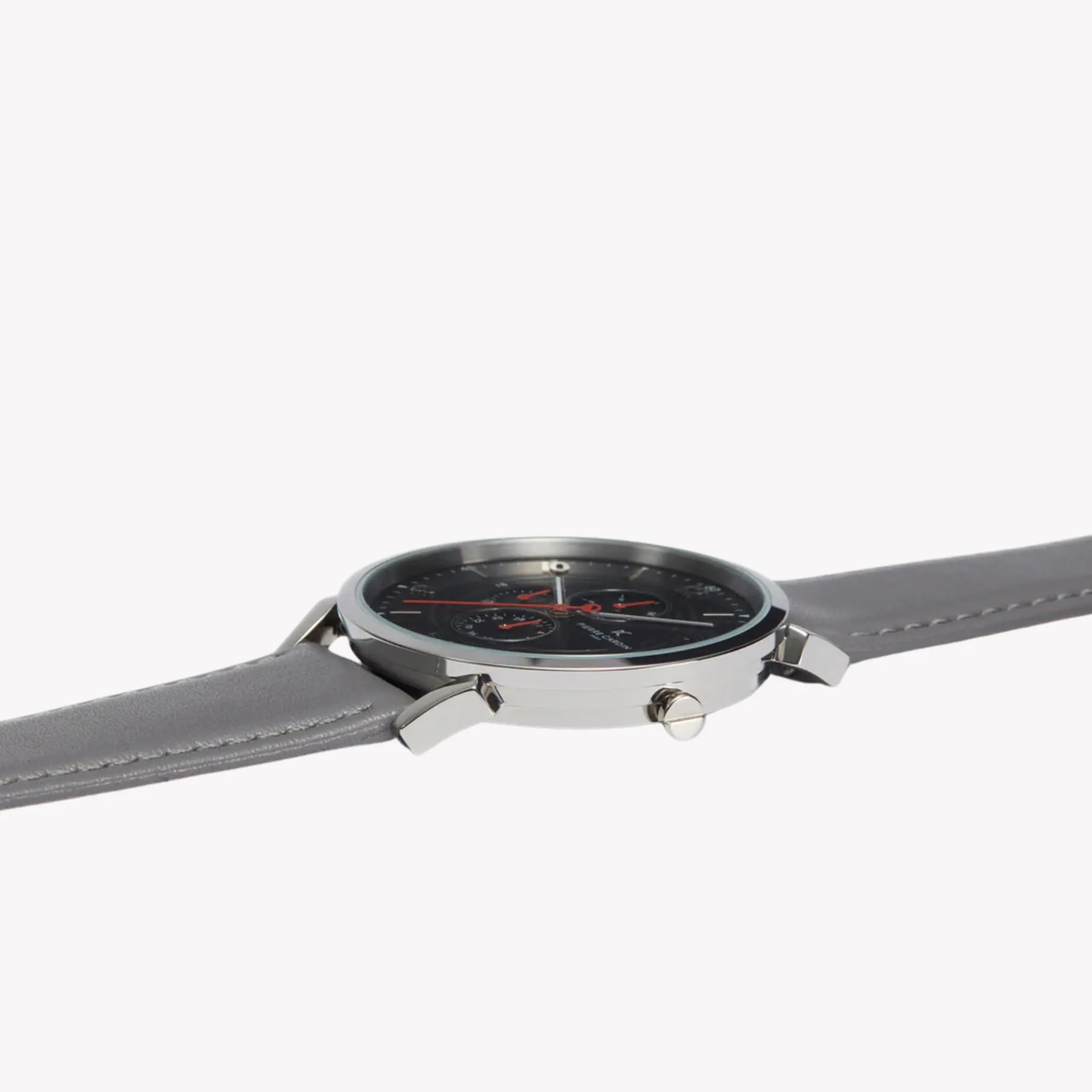 Pierre Cardin Men's Gray Leather Watch, Stainless Steel | Cpi.2025 by PIERRE CARDIN