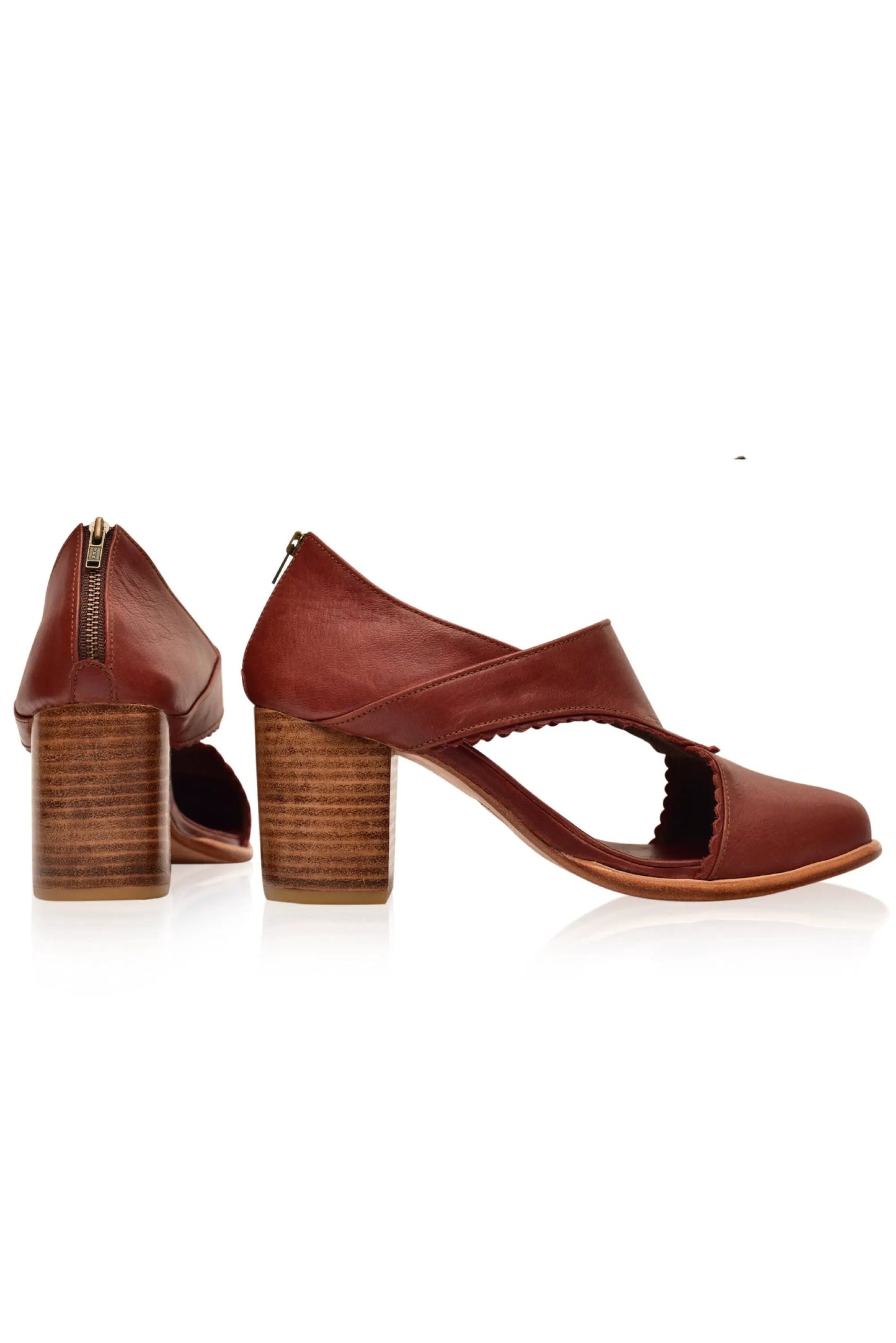 Rain Kiss Leather Heel Booties by ELF