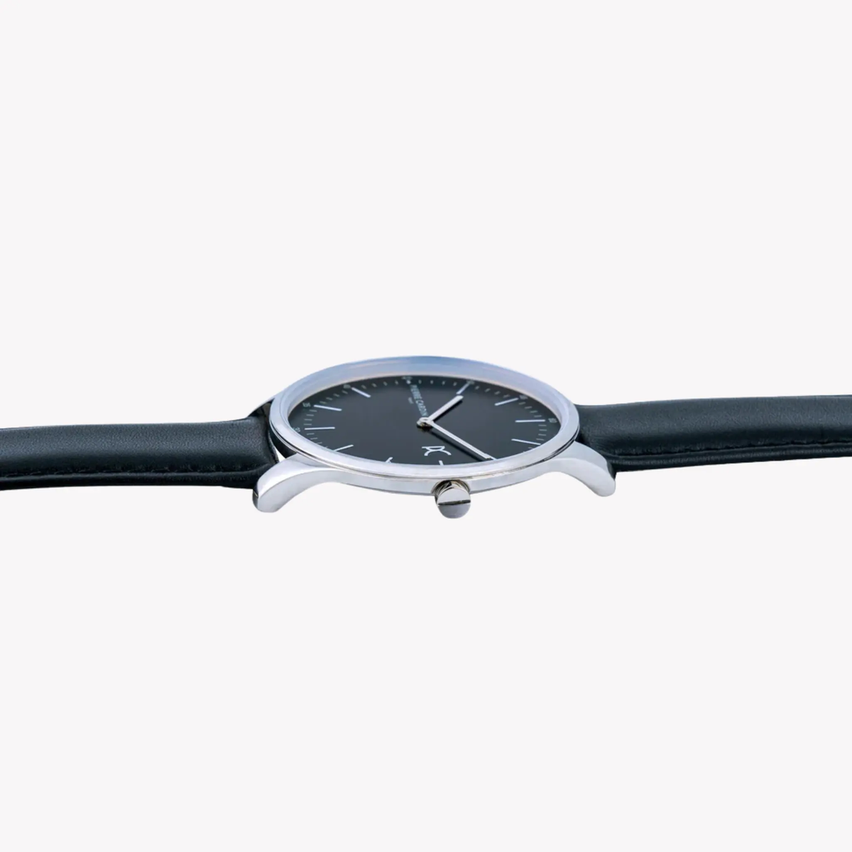 Pierre Cardin Men's Black Leather Watch, Silver Case | Cba.4002 by PIERRE CARDIN