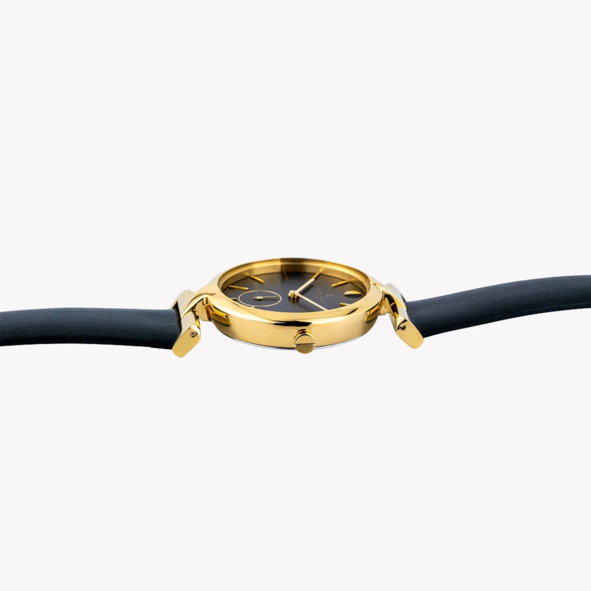 Pierre Cardin Women's Black Leather Watch, Gold Case | Cmd.3518 by PIERRE CARDIN
