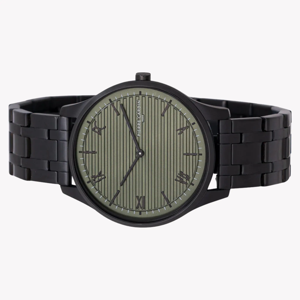 Pierre Cardin Men's Black Metal Watch, Green Dial | Cba.4022 by PIERRE CARDIN
