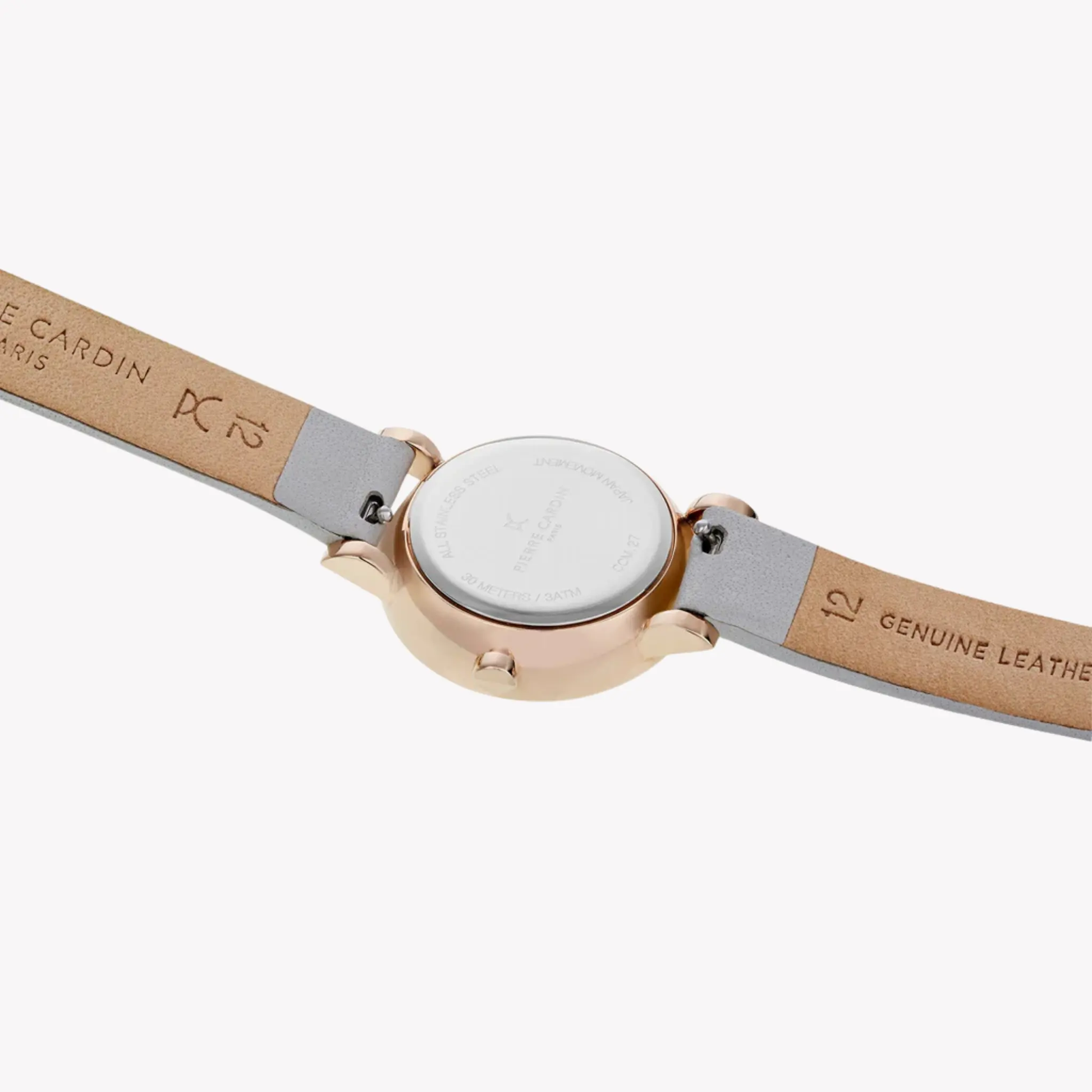 Pierre Cardin Women's Gray Leather Watch, Silver Dial | Ccm.0506 by PIERRE CARDIN