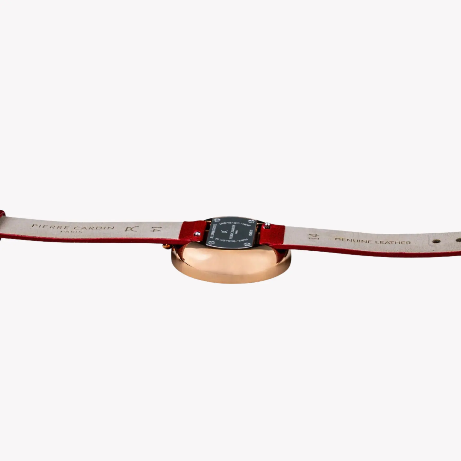 Pierre Cardin Women's Red Leather Watch, Rose Gold Case | Cma.0007 by PIERRE CARDIN