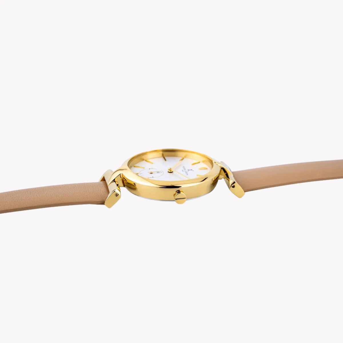 Pierre Cardin Women's Beige Leather Watch, Silver Dial | Cmd.3517 by PIERRE CARDIN
