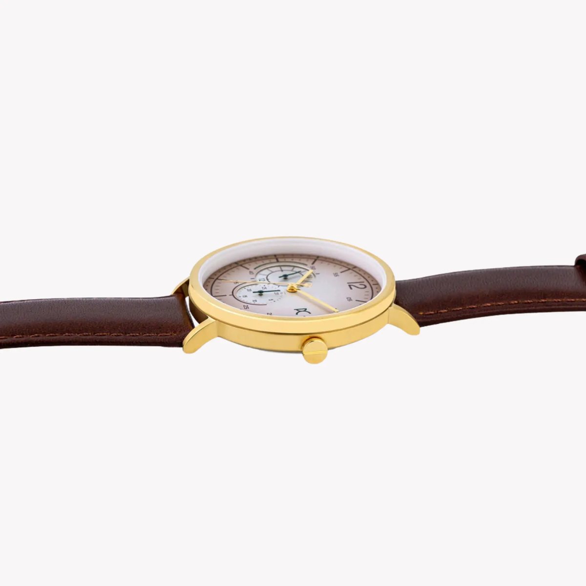 Pierre Cardin Men's Brown Leather Watch, Beige Dial | Cbn.3022 by PIERRE CARDIN