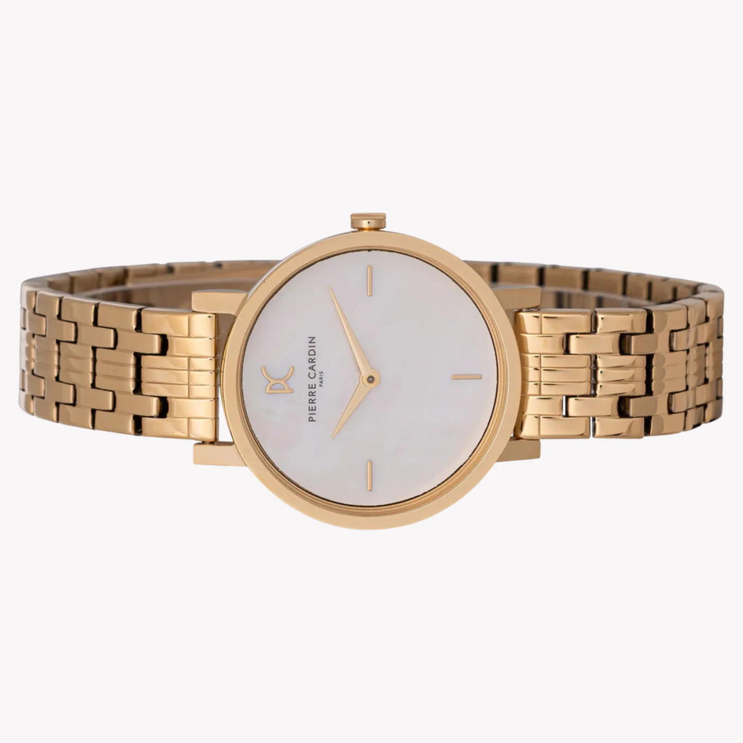 Pierre Cardin Women's Gold Watch, White Mother Of Pearls | Ccm.0527 by PIERRE CARDIN