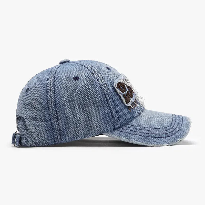 Letter Adjustable Cotton Baseball Cap by Partner Label